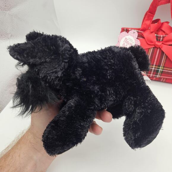 Aurora Fancy Pals Scottie Dog Plush Stuffed Animal Toy Purse Carrier Tartan Bag - Picture 3 of 14